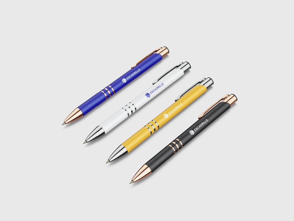 Exemple du nouveau logo sur les stylos