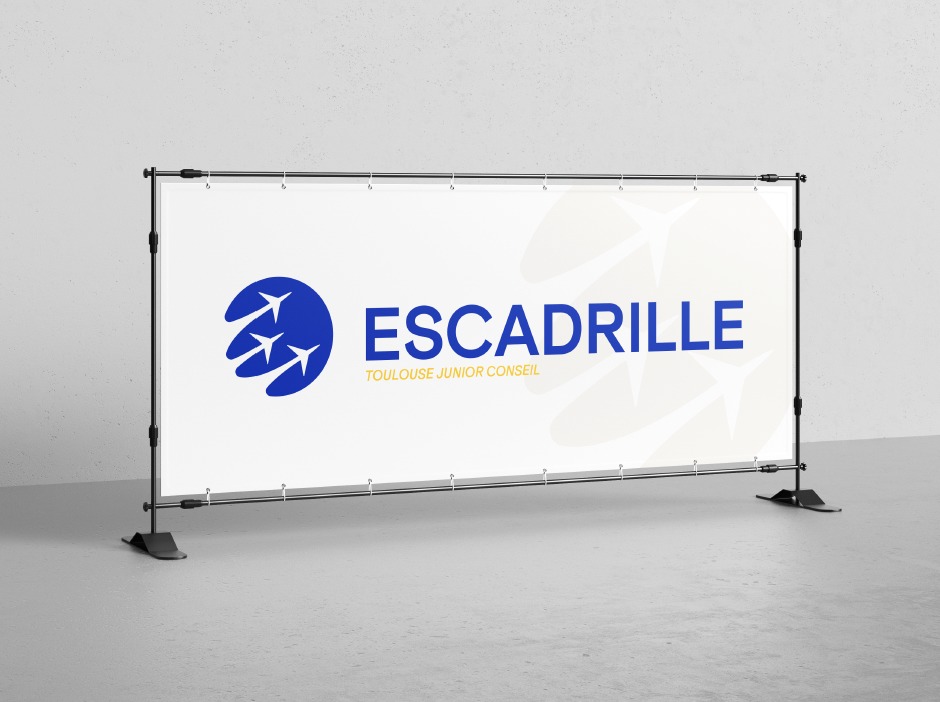 Exemple de goodies : bannière avec le nouveau logo