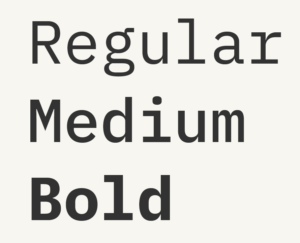 Photo de la troisième police d'écriture utilisée à ESCadrille : IBM Plex Mono Serif
